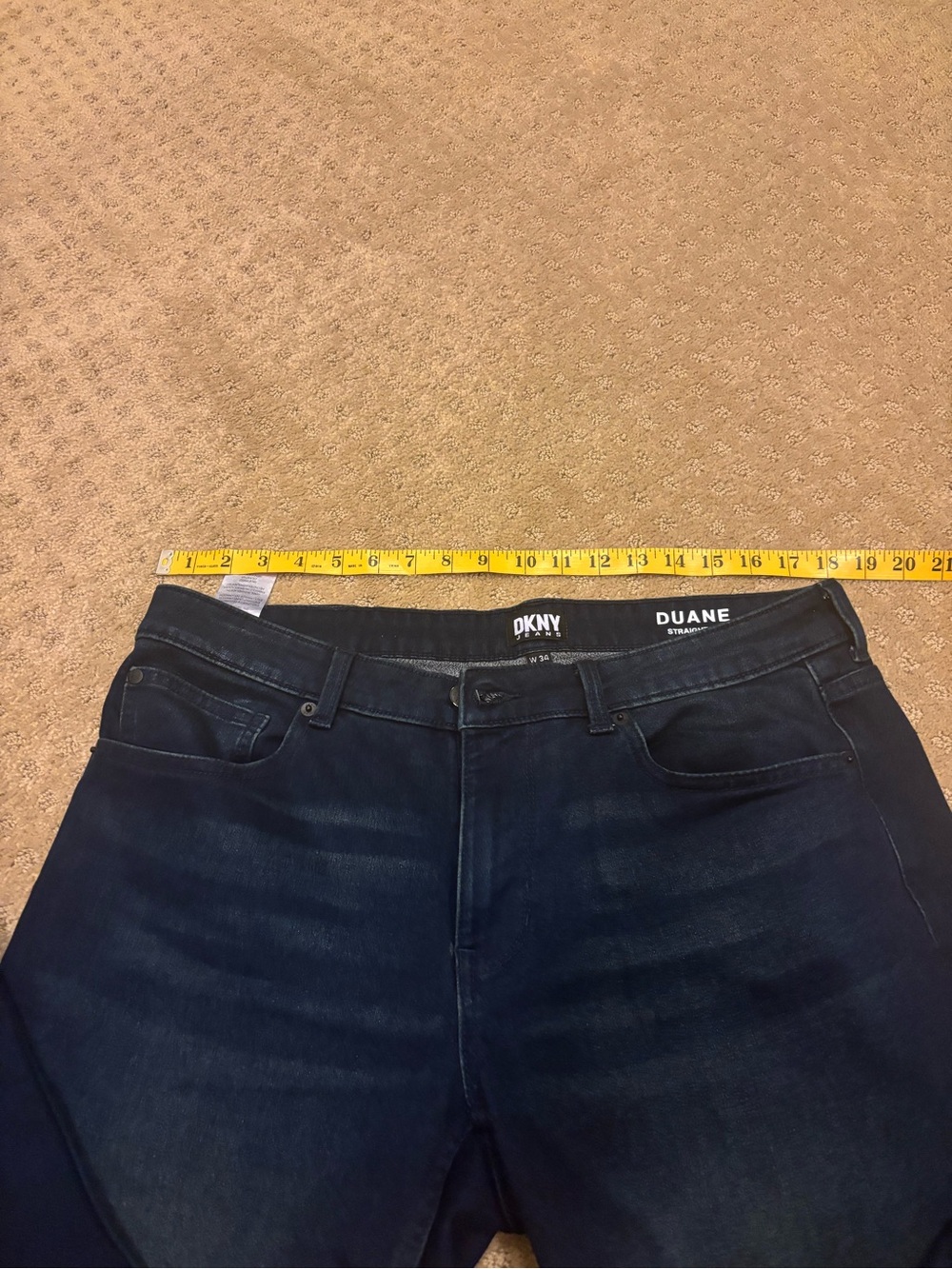 Men’s DKNY Duane Straight Fit Jeans - Dark Indigo Sz 34x32 - Picture 2 of 15